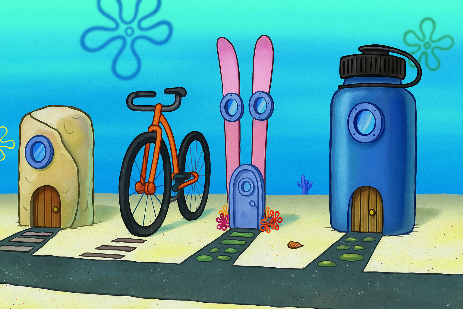 Example Bikini Bottom TikTok trend image. 