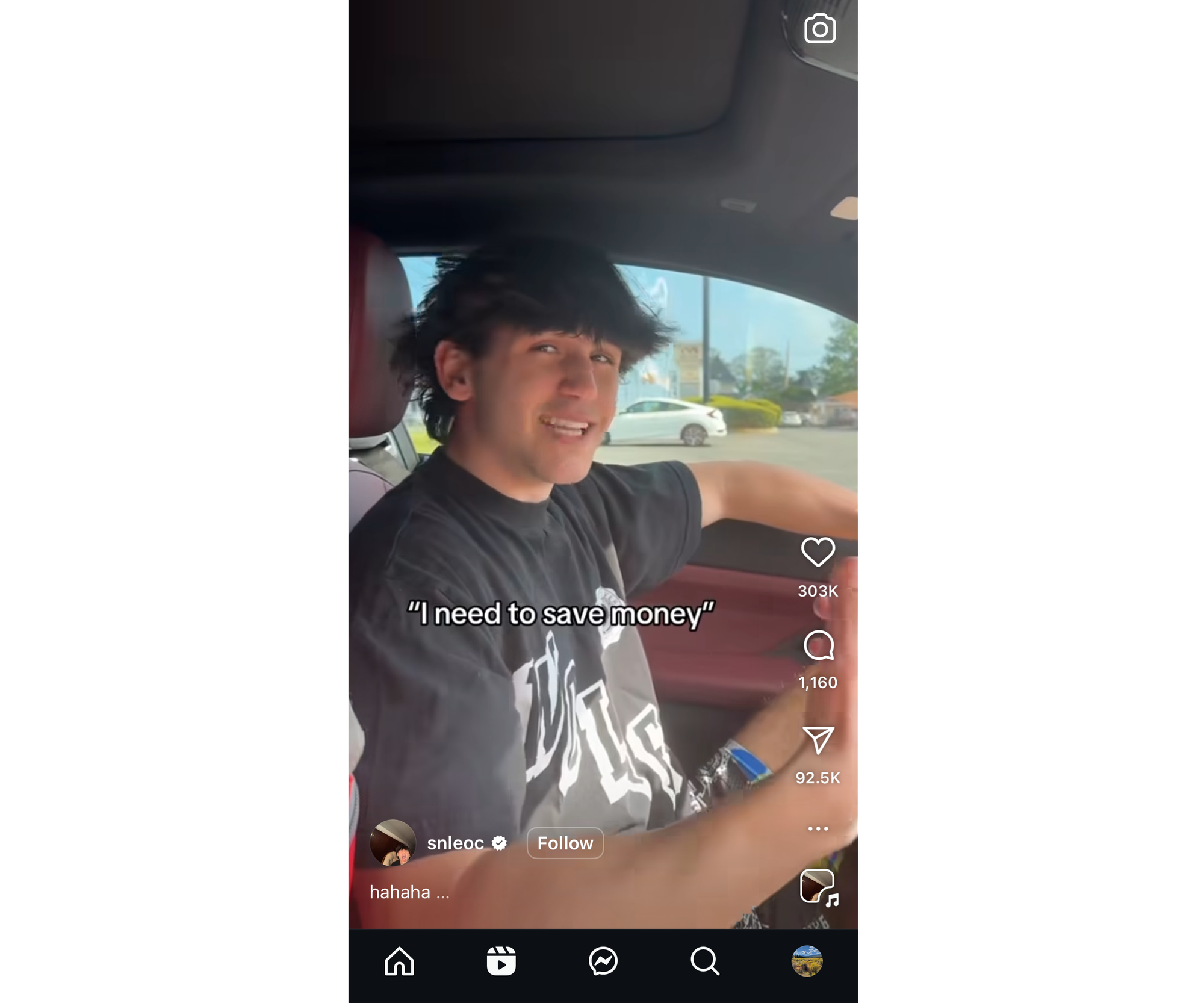 Example of an optimized Instagram Reels caption. 