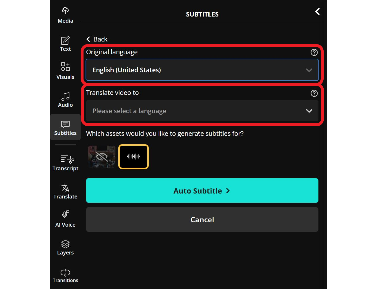 Guide showing how to generate automatic captions, including translated captions, to comply with the European Accessibility Act.