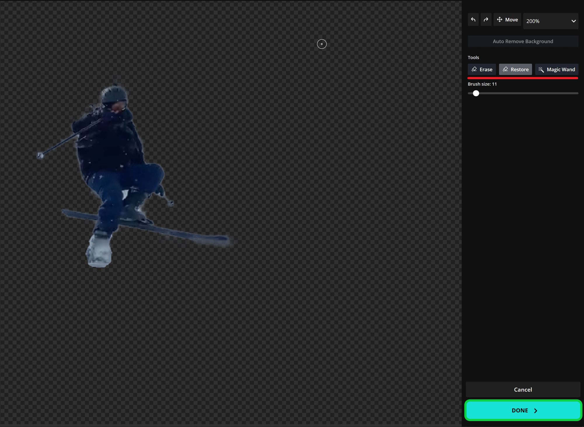 Guide showing how to cut out a subject for creating a Shooting Star meme video. 