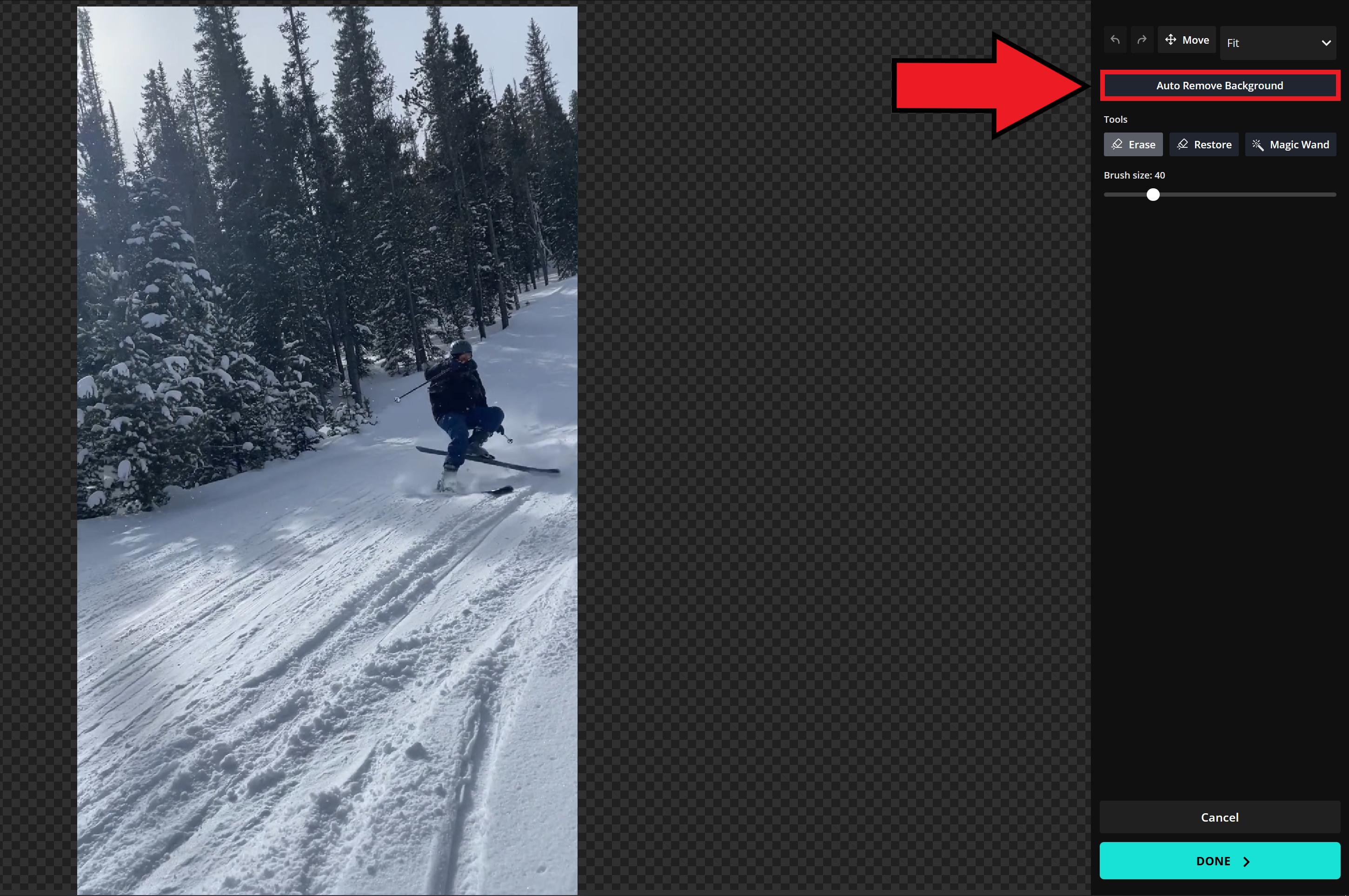 Guide showing how to cut out a subject for creating a Shooting Star meme video. 