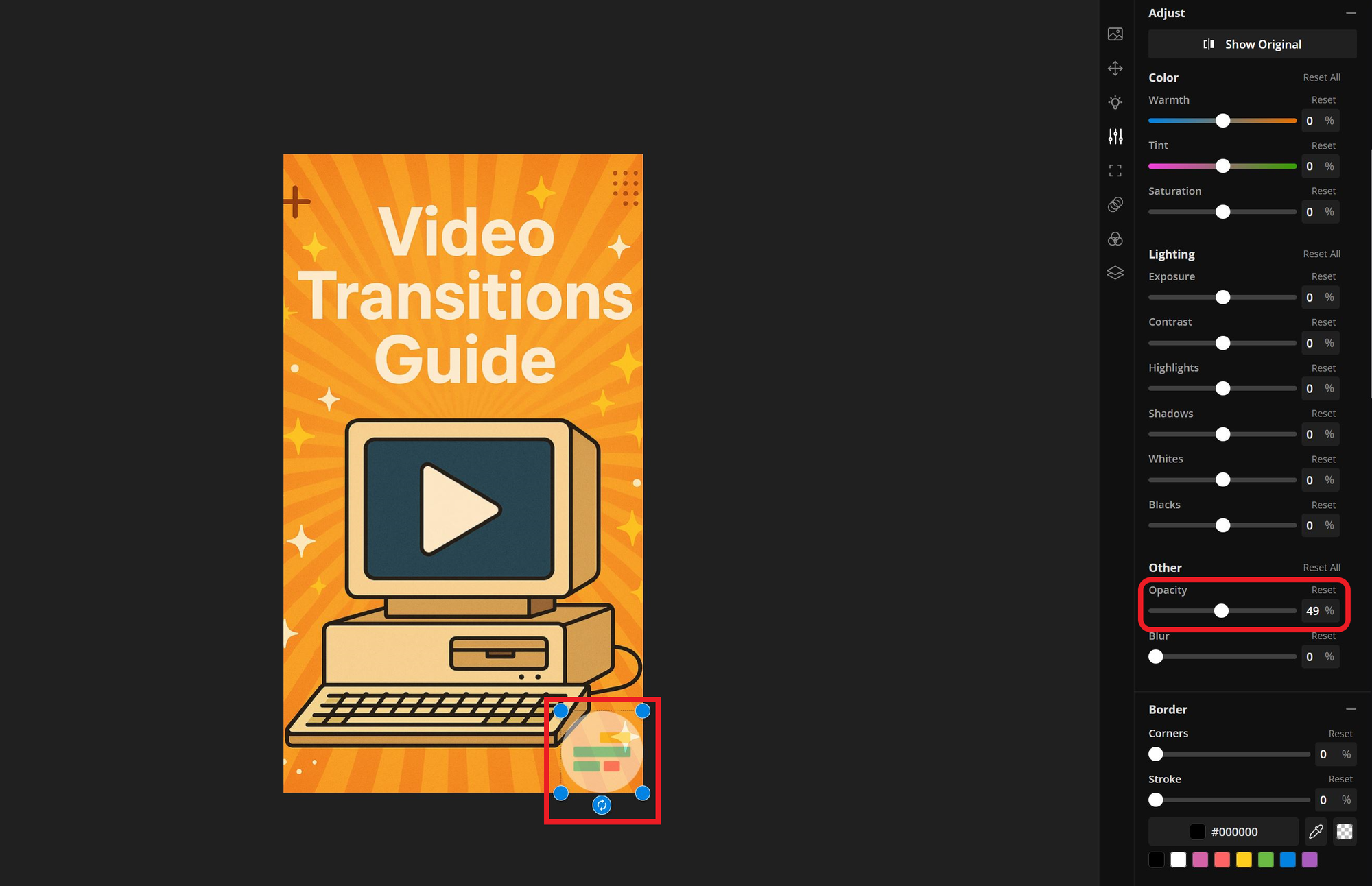 Guide showing how to add a brand or channel logo to a ChatGPT generated video thumbnail. 