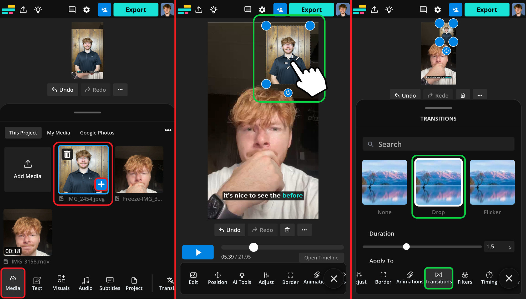 Guide showing how to add a roast image to a ChatGPT 'Roast Me' video project. 