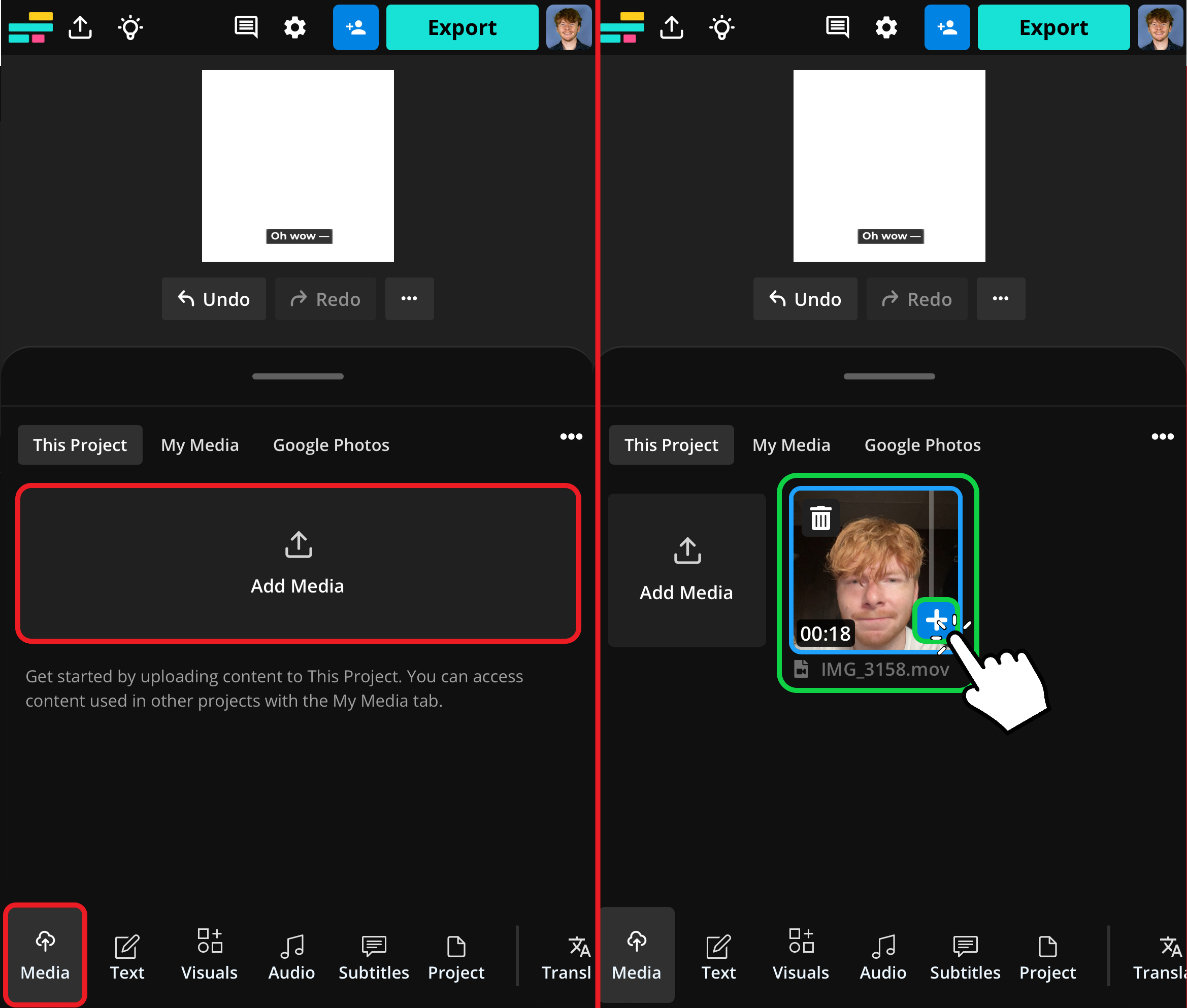 Guide showing how to add a reaction video to a ChatGPT roast. 