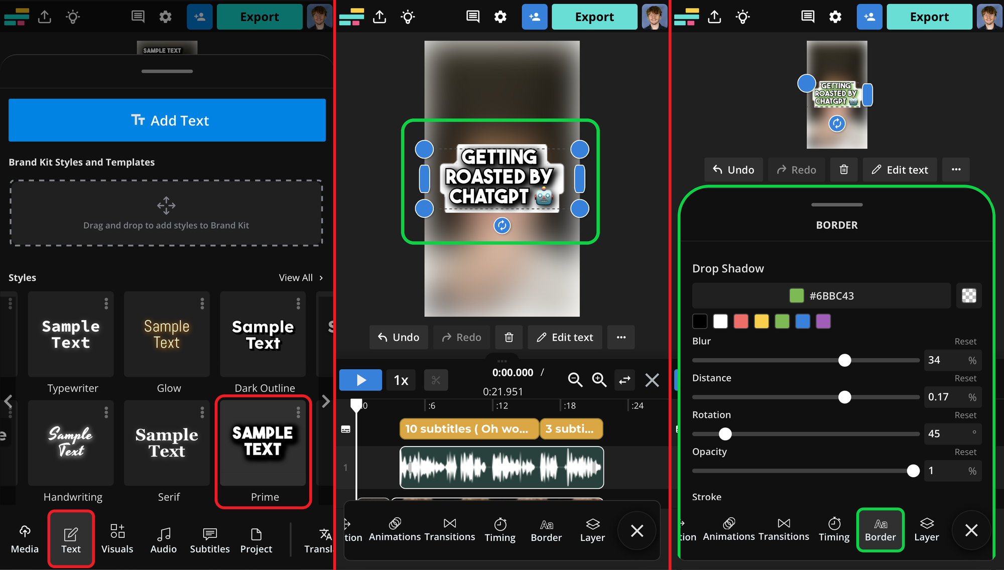 Guide showing how to create a title screen for a ChatGPT 'Roast Me' video. 