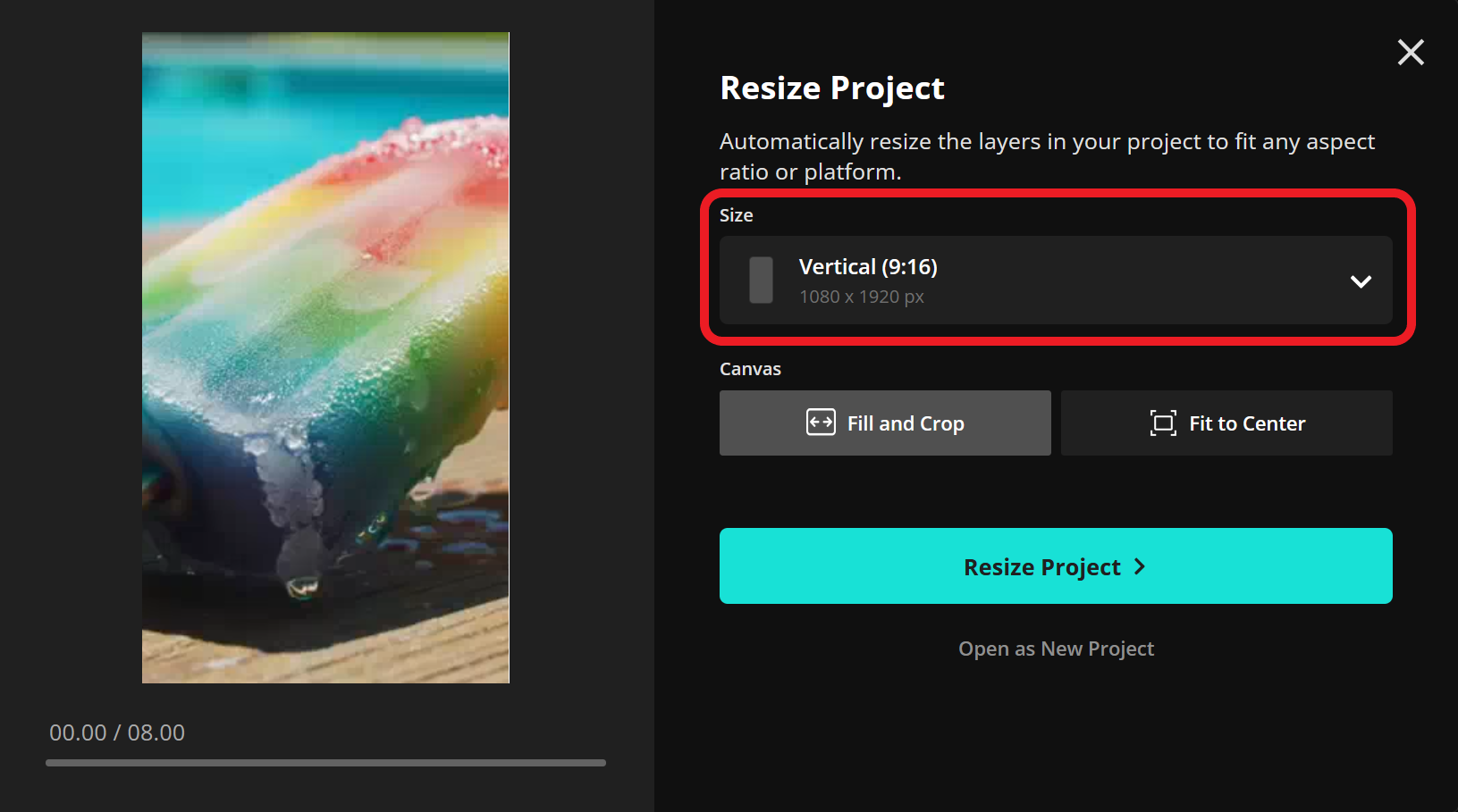 Guide showing how to resize Veo 3 generated videos for social media. 