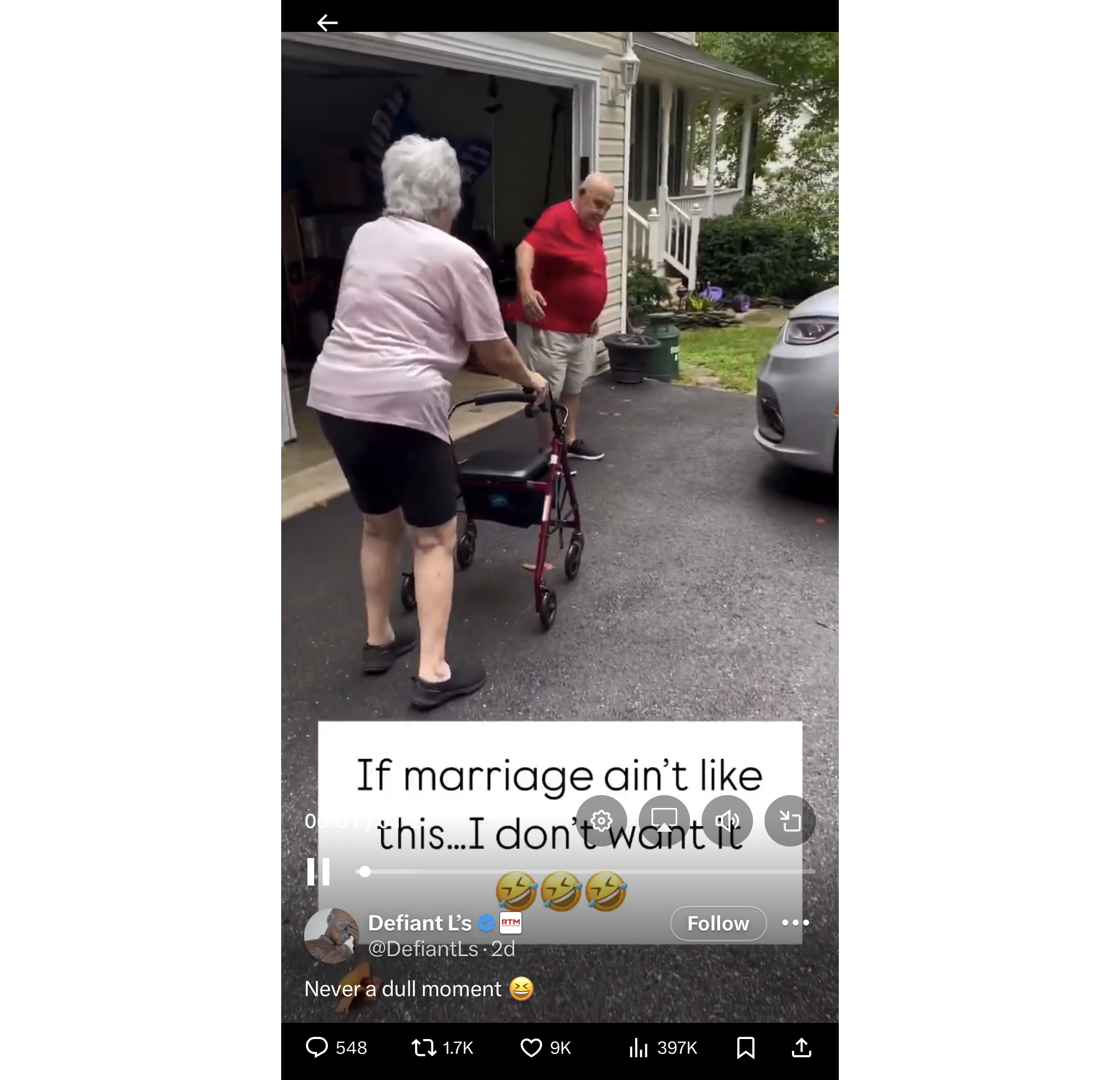 Example successful X (Twitter) video caption.