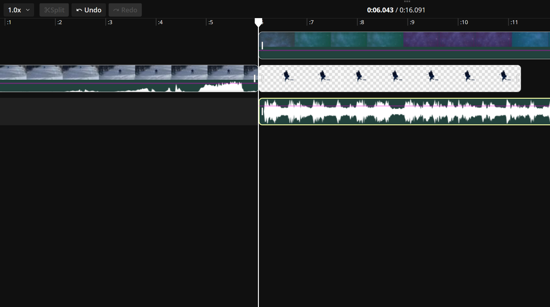 Example aligned tracks for the Shooting Star meme trend. 