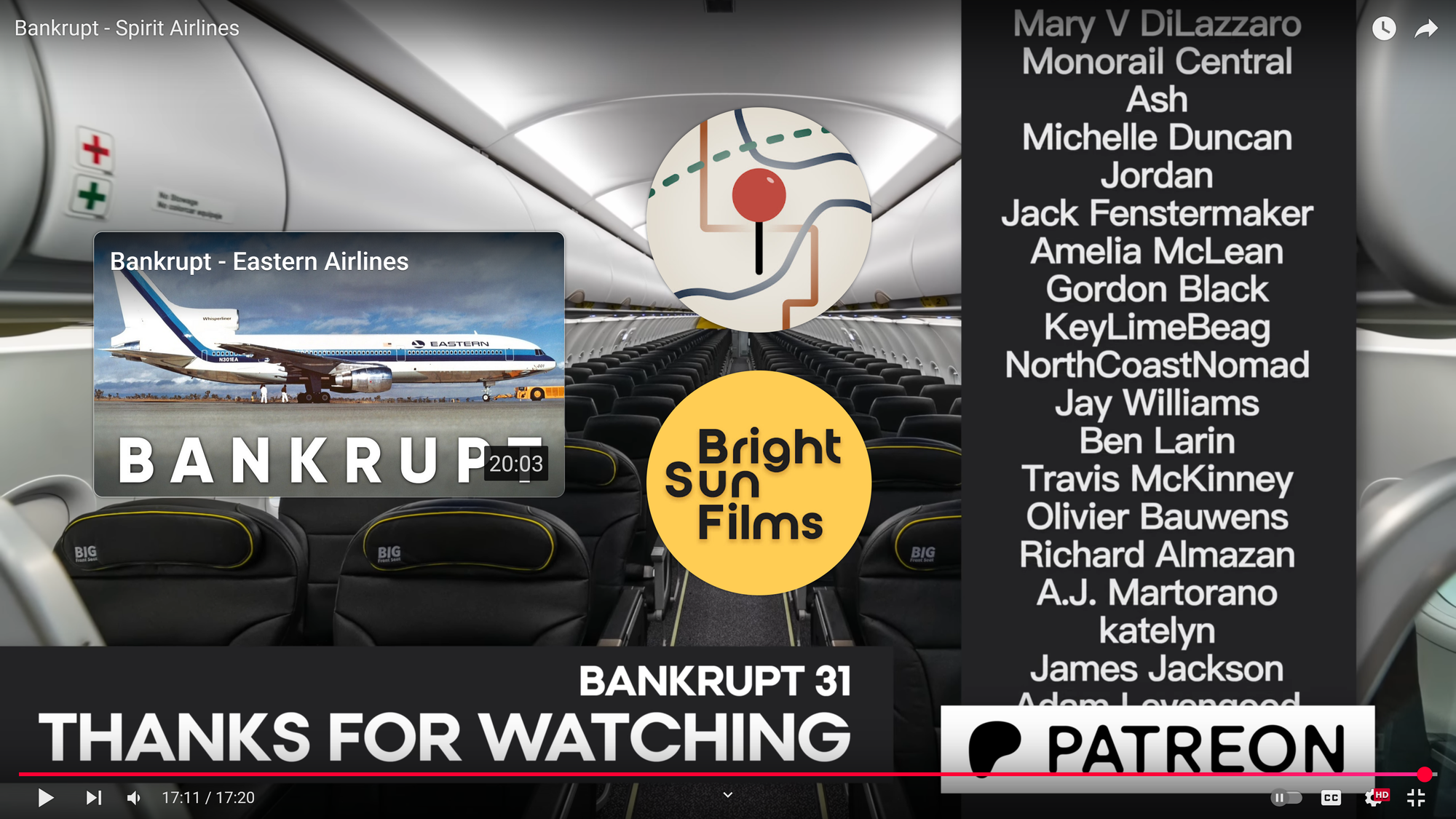 Example YouTube video showing the option for caption placement throughout the frame.