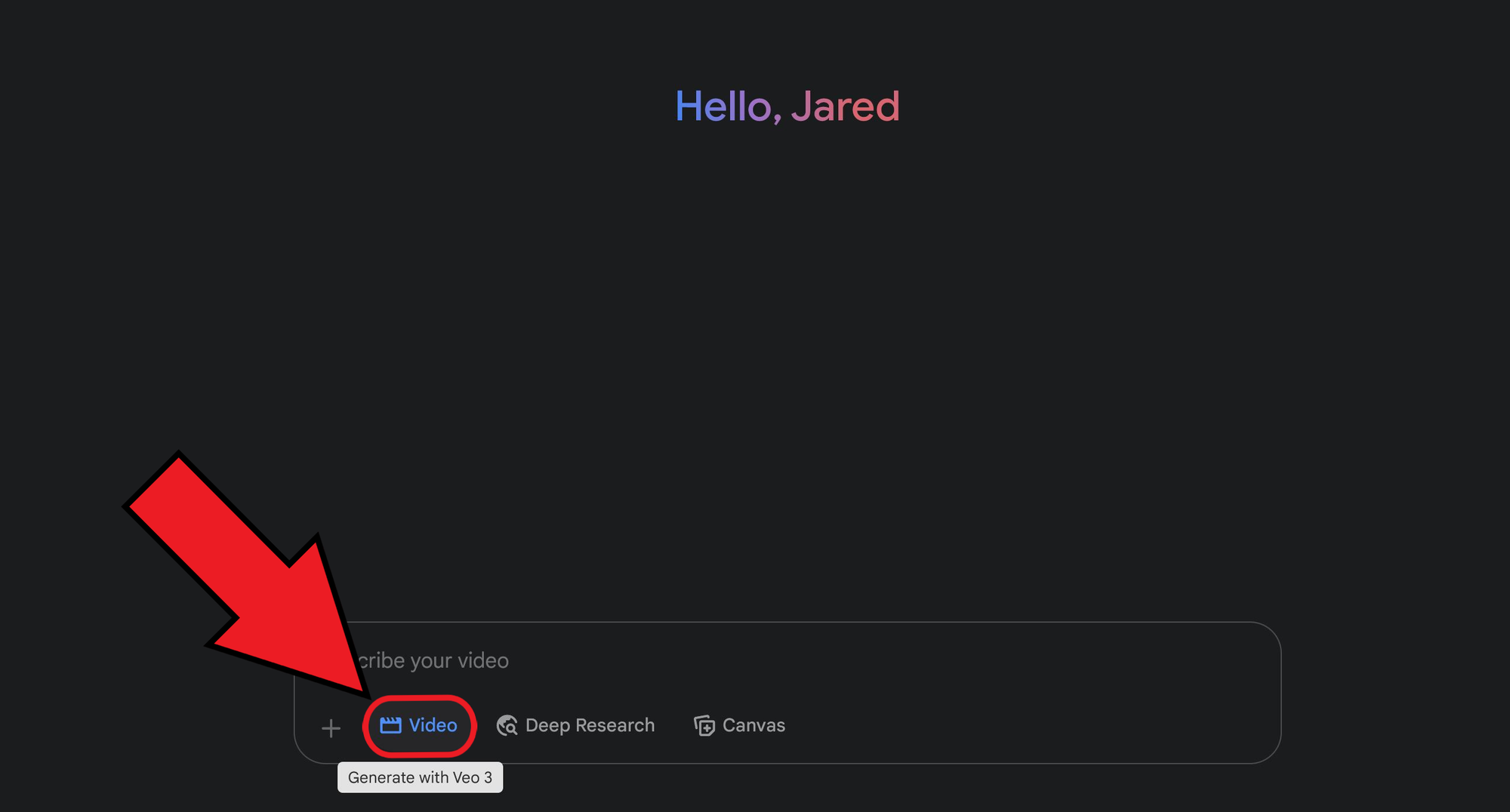 Guide showing how to access Gemini Veo 3 to generate Bigfoot AI videos. 