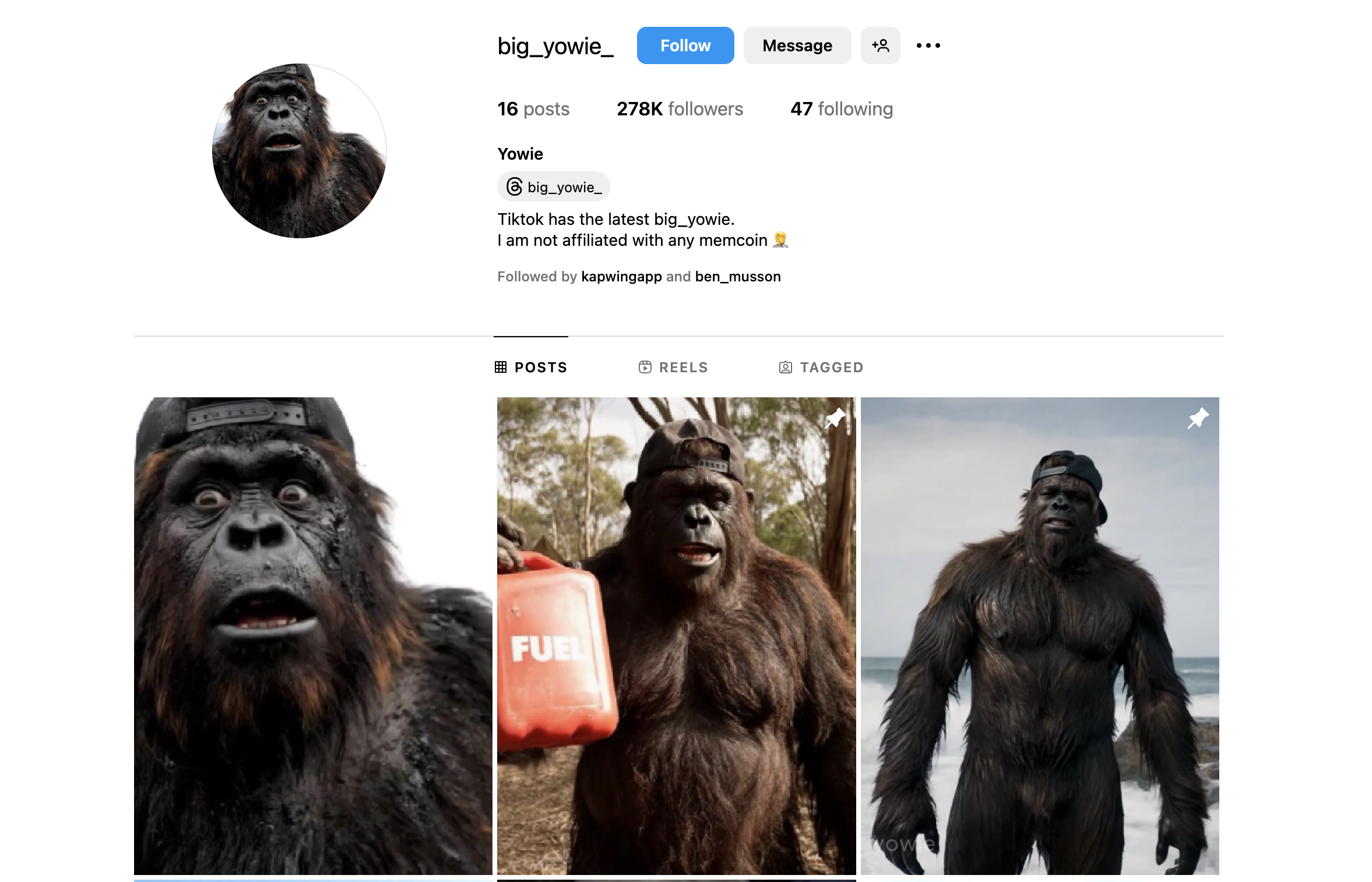 Big Yowie on Instagram