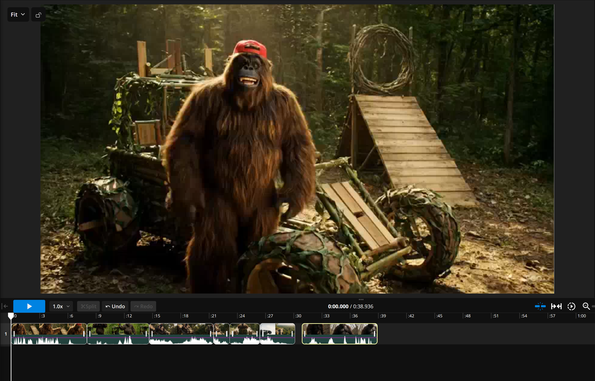 Guide showing how to edit a Bigfoot AI video online. 