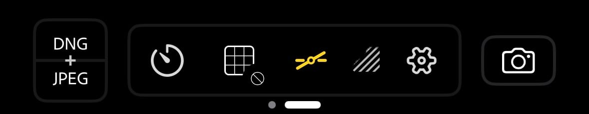 A screenshot showing the second page of the top toolbar in Project Indigo