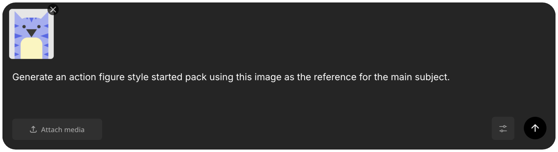 Example reference image for ChatGPT action figure style meme generations. 