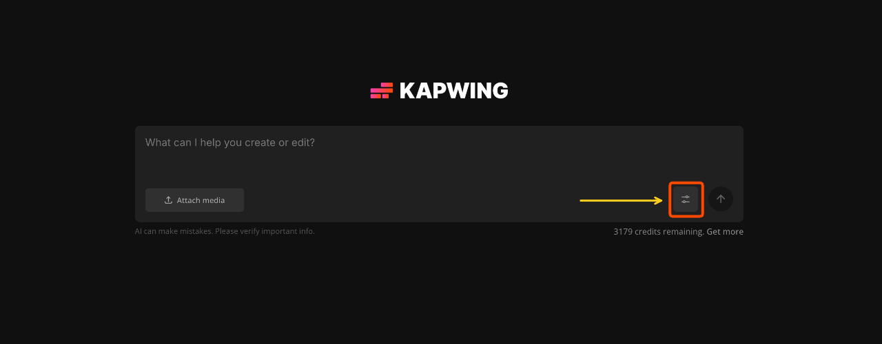 Screenshot showing how to select “GPT Image 1” in Kapwing AI to generate images using the ChatGPT-style GPT-4o model.