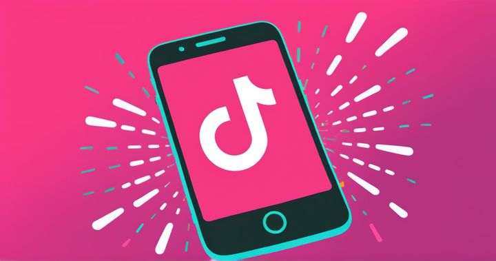 A phone showing a TikTok logo to represent a mockup TikTok video ad