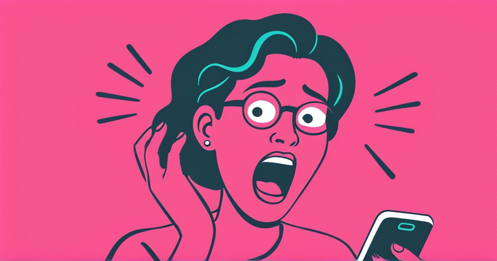 Someone reacting to a ChatGPT roast by making a shocked expression after looking at their phone. 