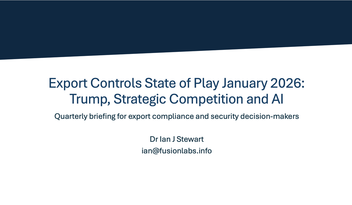 Export Controls State of Play: January 2026
