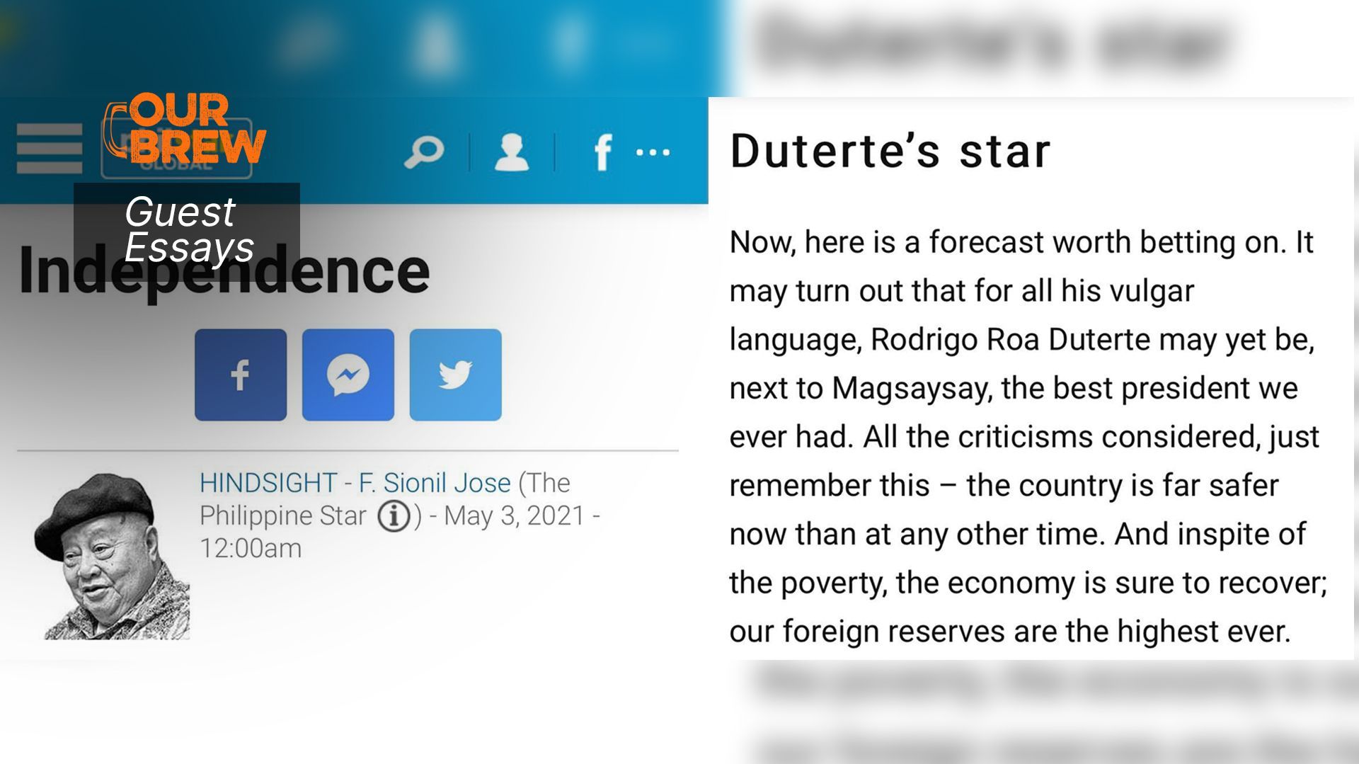 Safe from What, Manong Frankie?