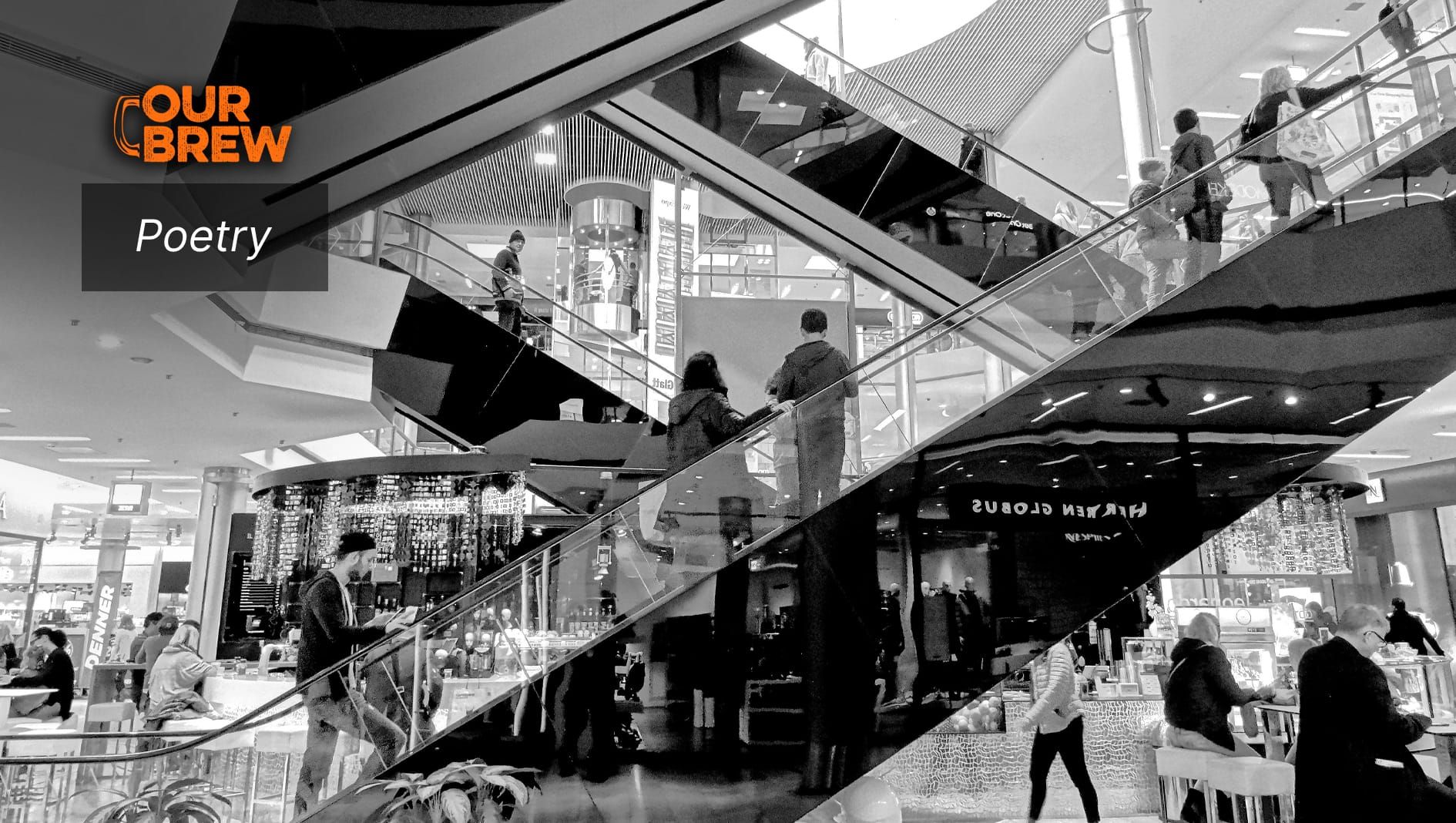 Watching from a Coffee Table at the Mall