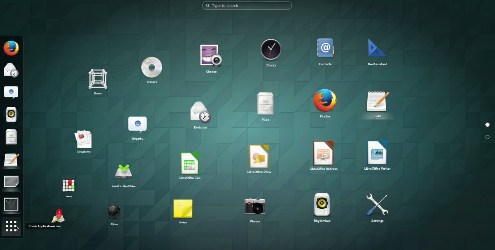 Show Applications Animation