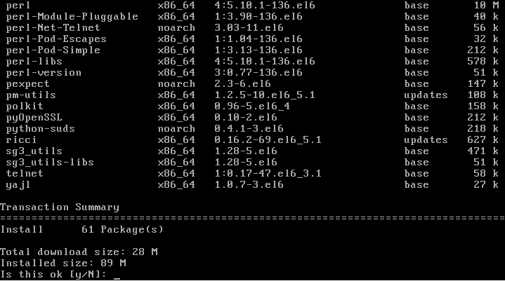 cluster package install confirmation