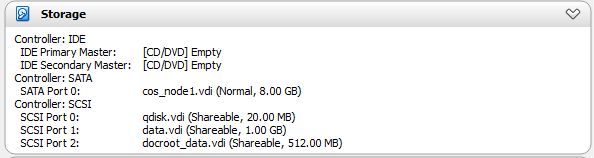 VM Storage Configuration