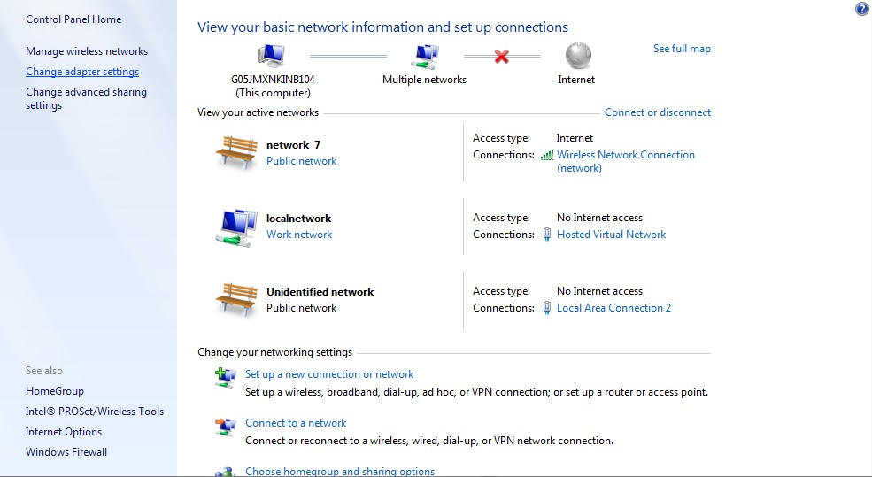 Change Adapter Settings
