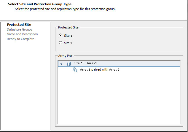 Protection Group Wizard
