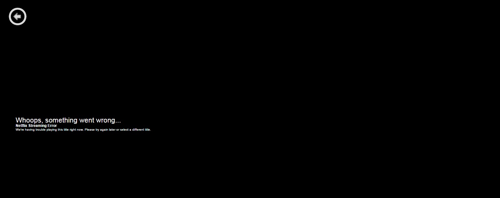 Whoops something when wrong