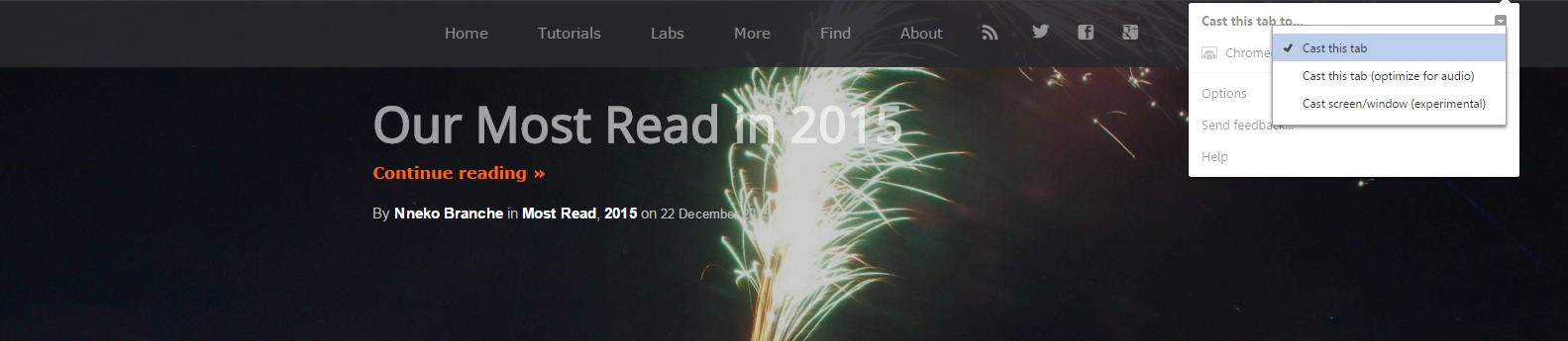 Ensure Cast This Tab is Ticked