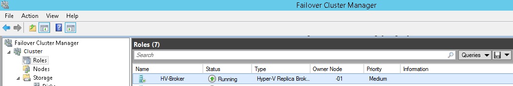 Hyper-V Broker Role Running