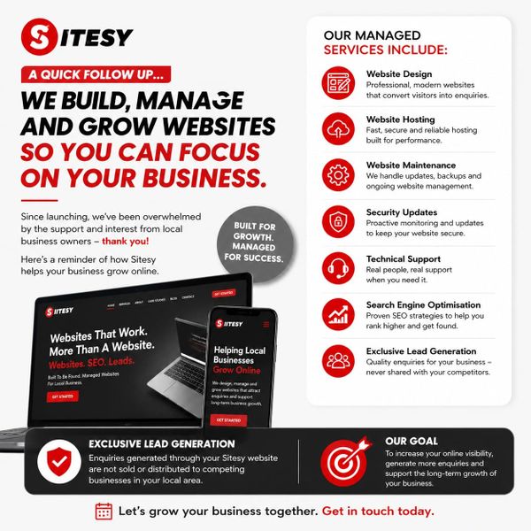 Thanks to everyone who has followed, liked, shared and supported the launch of Sitesy.