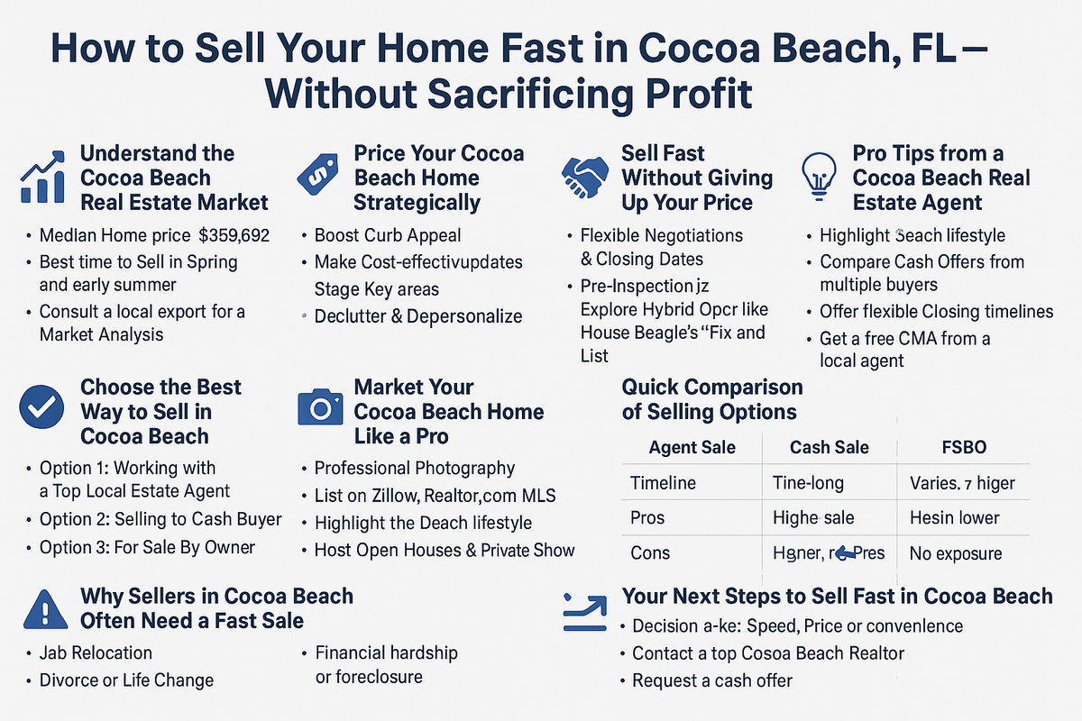 How to Sell Your Home Fast in Cocoa Beach, FL — Without Sacrificing Profit