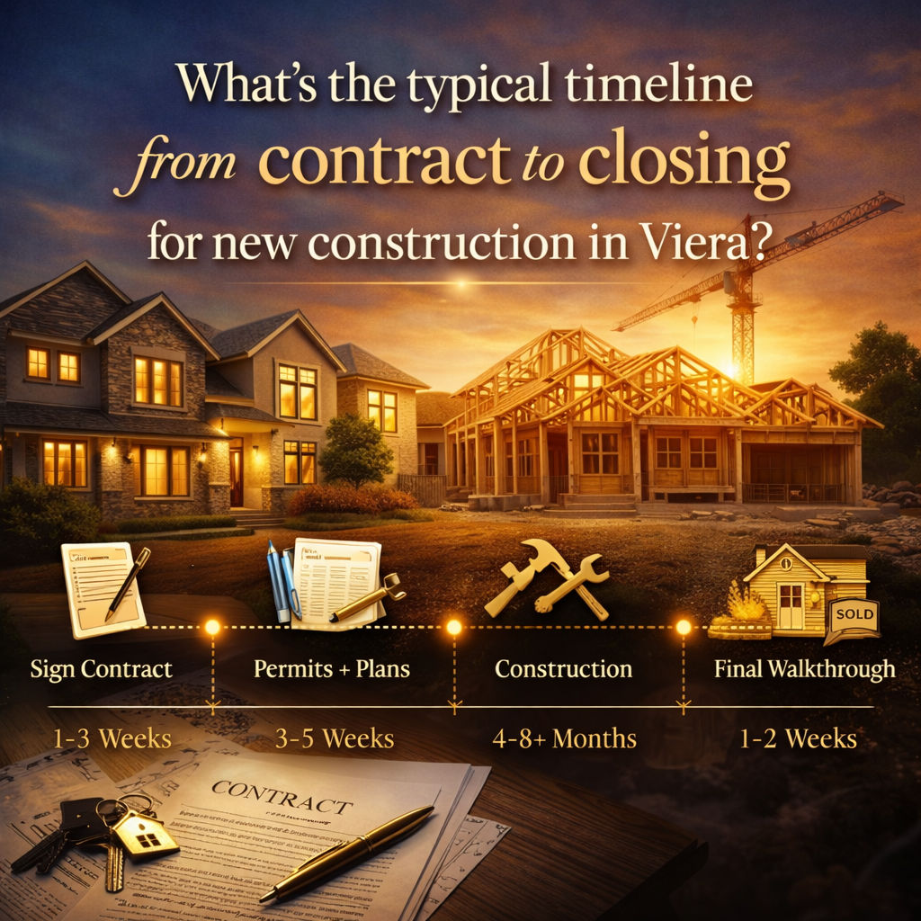 Wondering how long new construction takes in Viera, FL? Learn the real timeline from contract to closing — permits, build pha