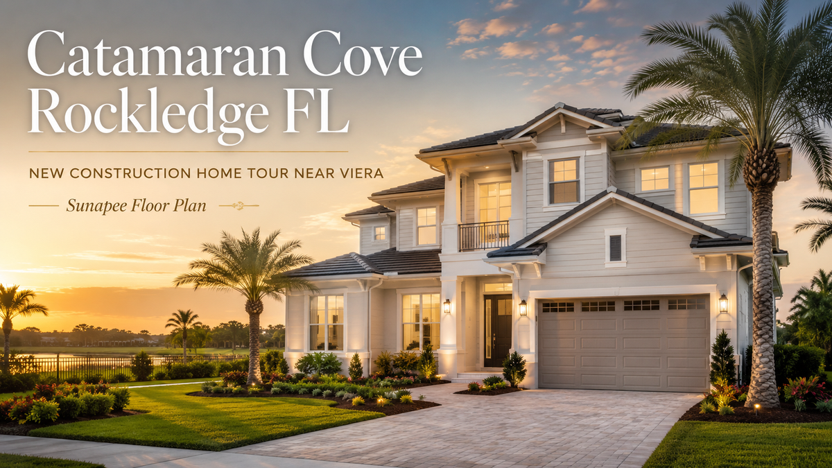 Catamaran Cove Rockledge FL: New Construction Home Tour Near Viera (Sunapee Floor Plan)