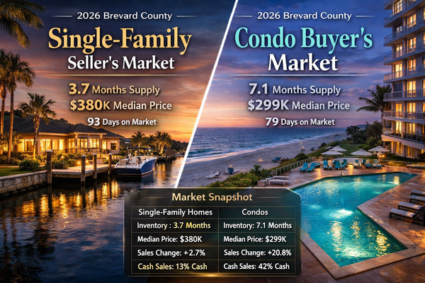 Is Brevard County a Buyer's or Seller's Market for Single-Family Homes vs. Condos Right Now?