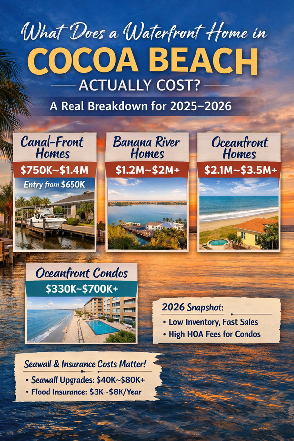 What Does a Waterfront Home in Cocoa Beach Actually Cost? A Real Breakdown for 2025–2026