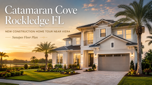 Catamaran Cove Rockledge FL: New Construction Home Tour Near Viera (Sunapee Floor Plan)