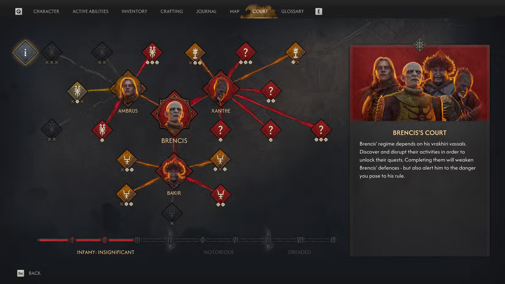 A screenshot of the Court system.
