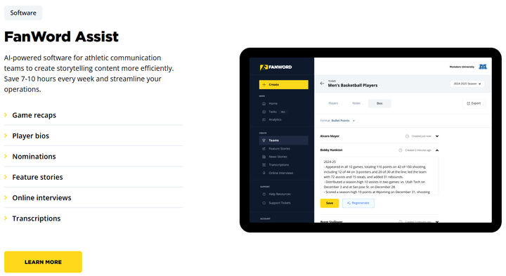 Athletics adopts AI software to speed up content creation