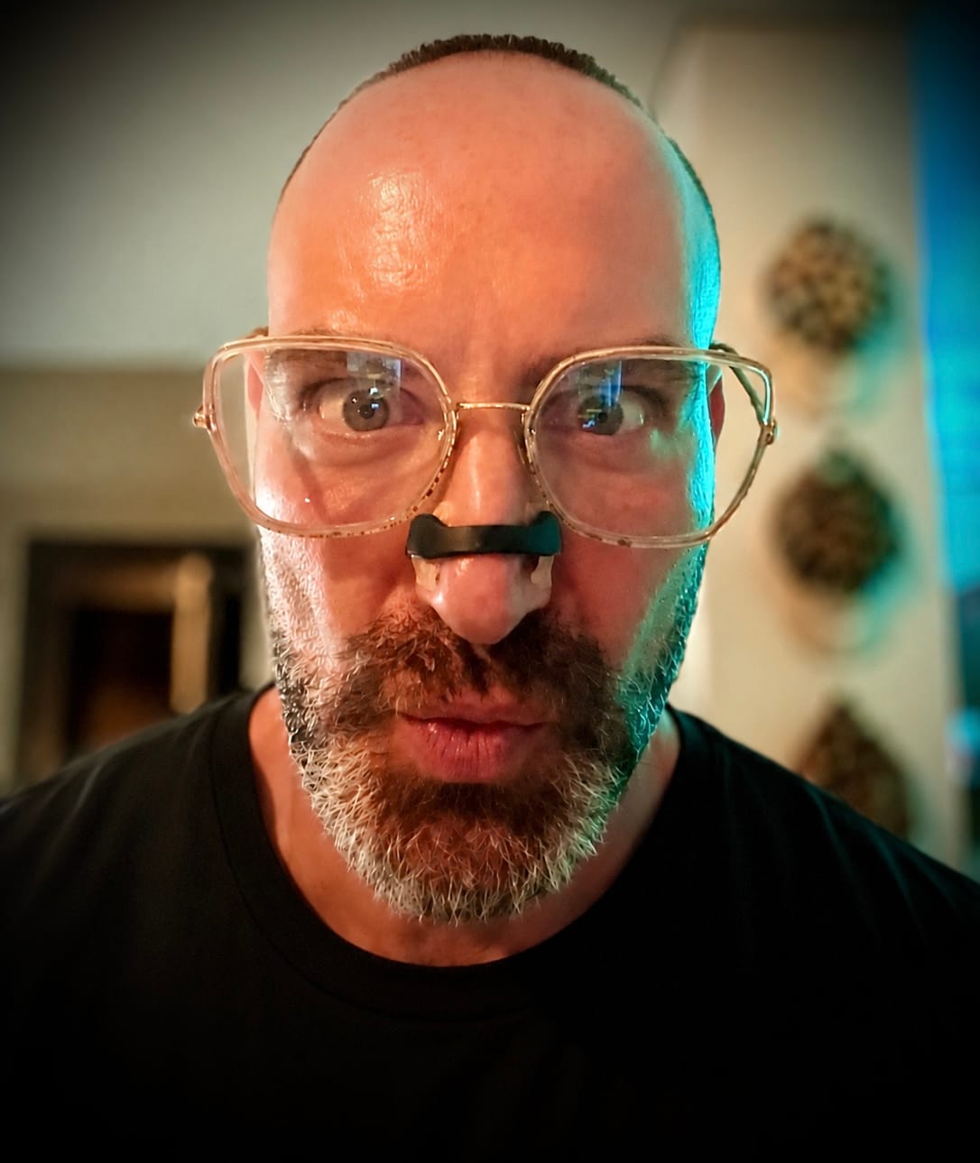 Intake Breathing magnetic nasal strip on nose