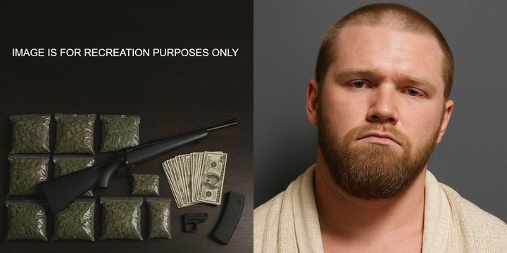 Linton Police Raid Nets 17 Bags of Marijuana, Rifle, and Cash