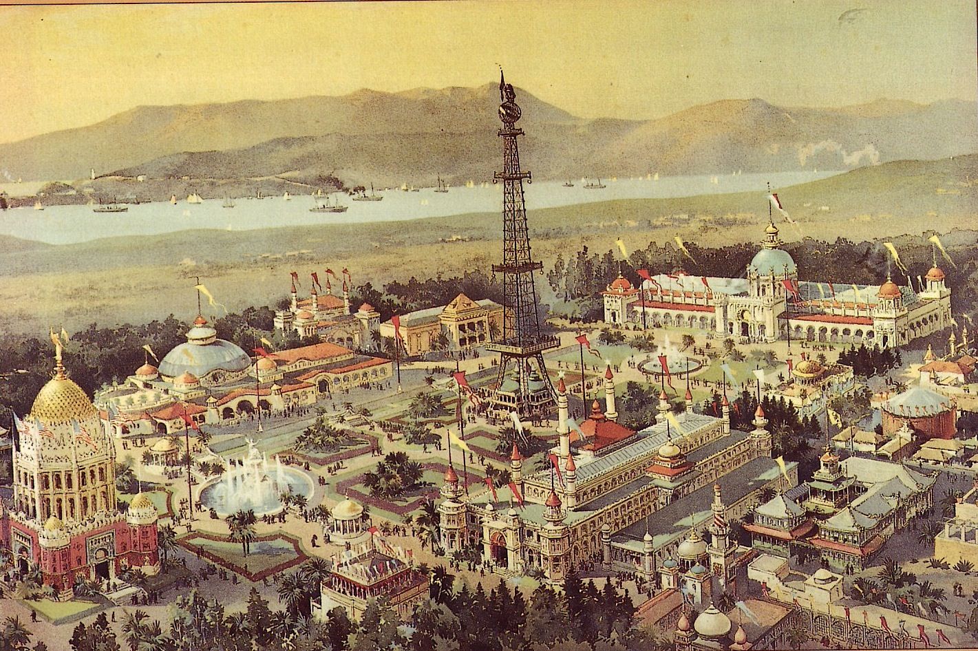 Lithograph of 1894 Midwinter Fair