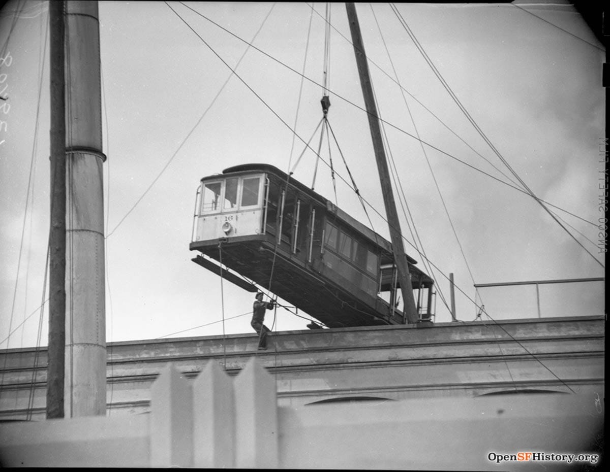 cable car hoisted