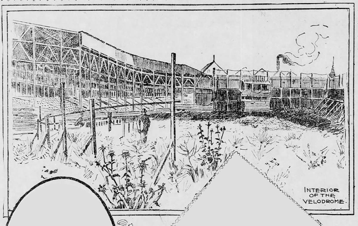 sketch of velodrome interior