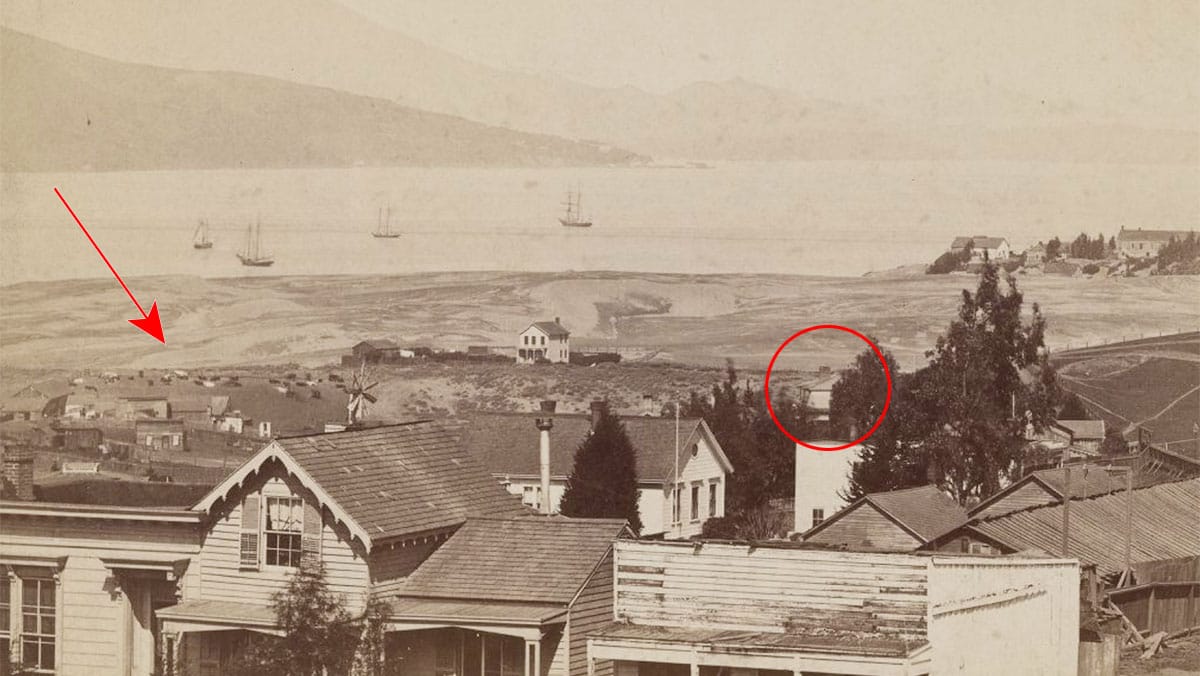 View north from Russian Hill in late 1870s