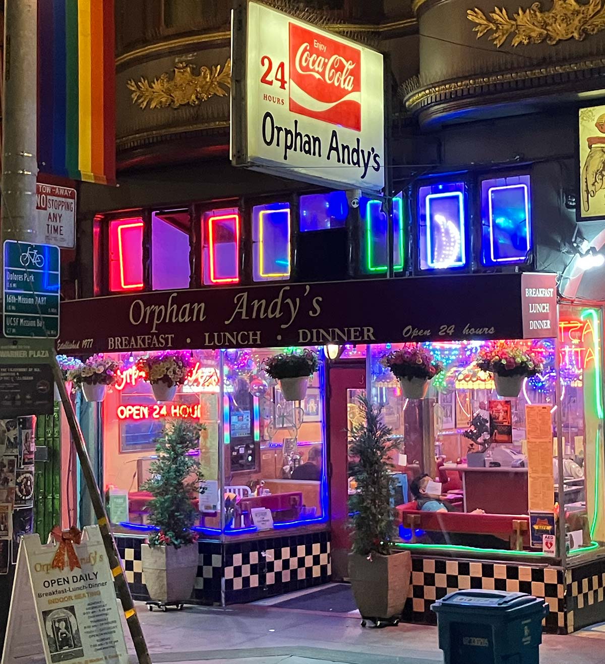 Orphan Andy's diner on 17th and Castro streets