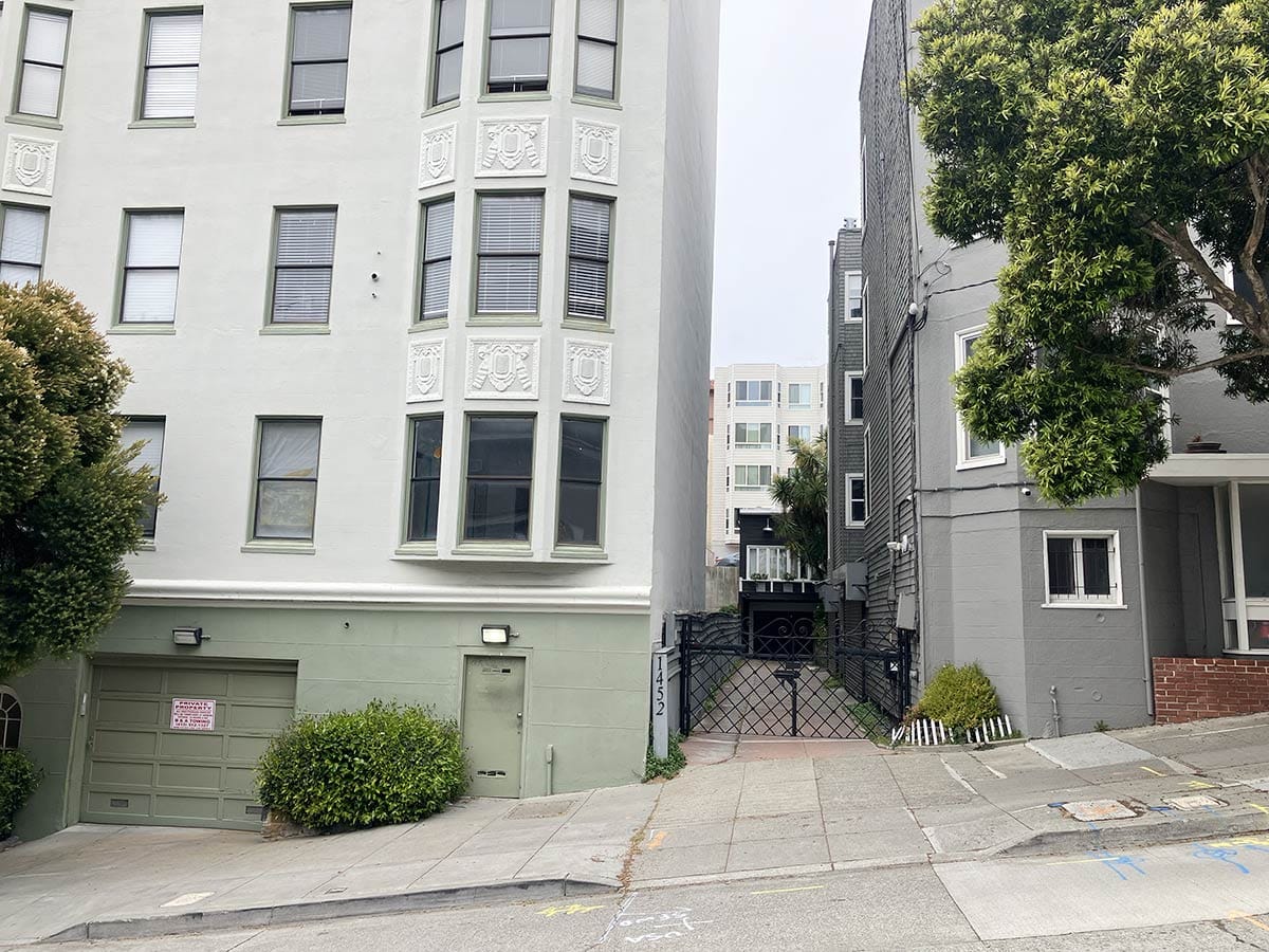 Filbert Street apartment buildings in San Francisco