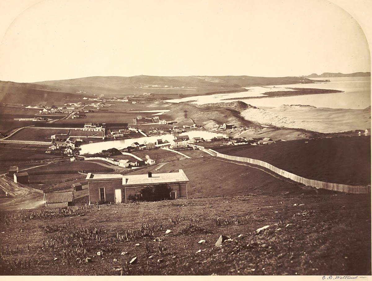 View west from Russian Hill, circa 1859